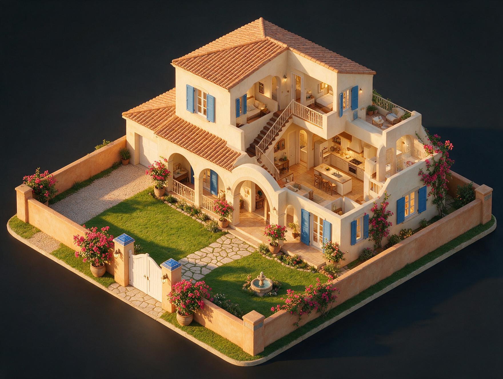 Eldeco Whispers of Wonder (WOW) Villa Concept — 300 sq.yd. 3D view