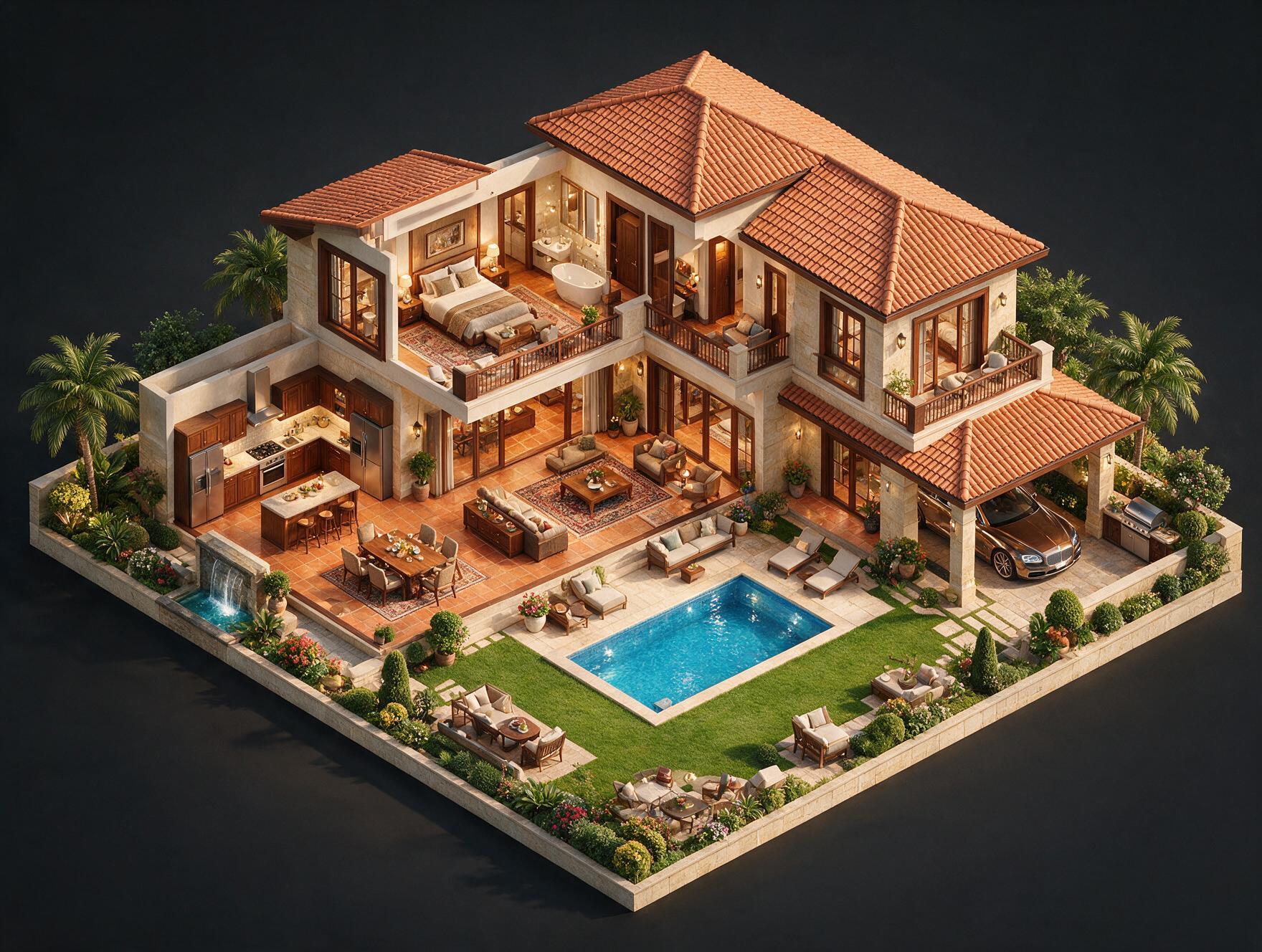 Eldeco Whispers of Wonder (WOW) Villa Concept — 162 sq.yd. 3D view