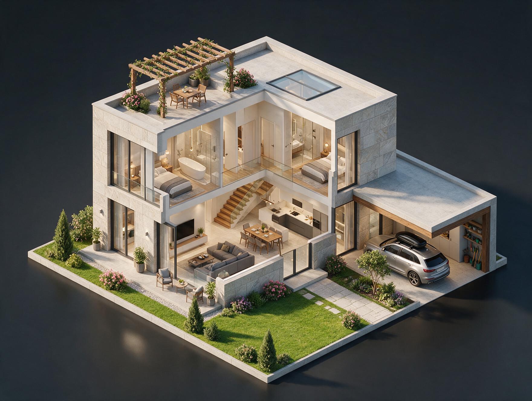 Eldeco Echoes of Eden (EOE) Villa Concept — 112 sq.yd. 3D view